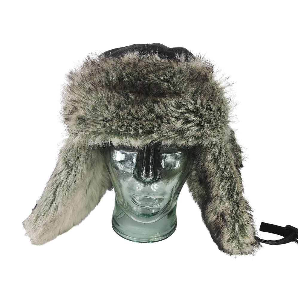 ULTRAFINO Sitka Trapper/ Aviator Leather & Faux Fur Winter Bomber Hat